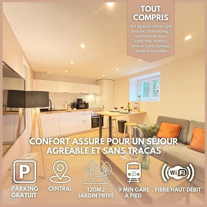 Le Saphir - Parking, Jardin Prive, Hyper-Centre & Calme Apartment Saint-Brieuc
